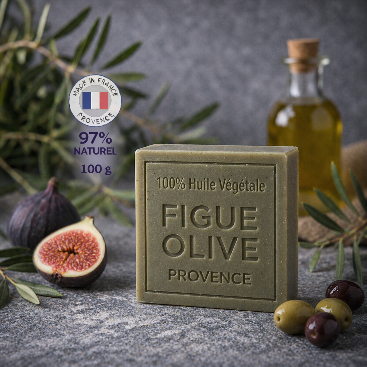 Savon Figue Olive 100g - Artisanal parfum de Grasse
