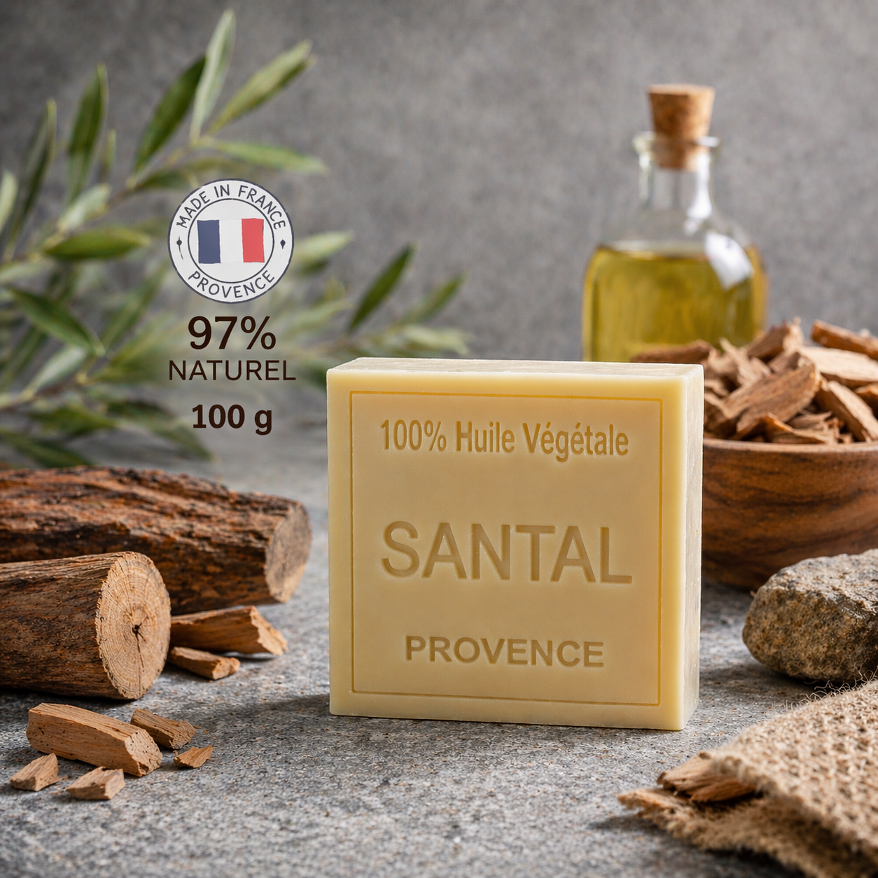 Savon Santal 100g - Artisanal parfum de Grasse