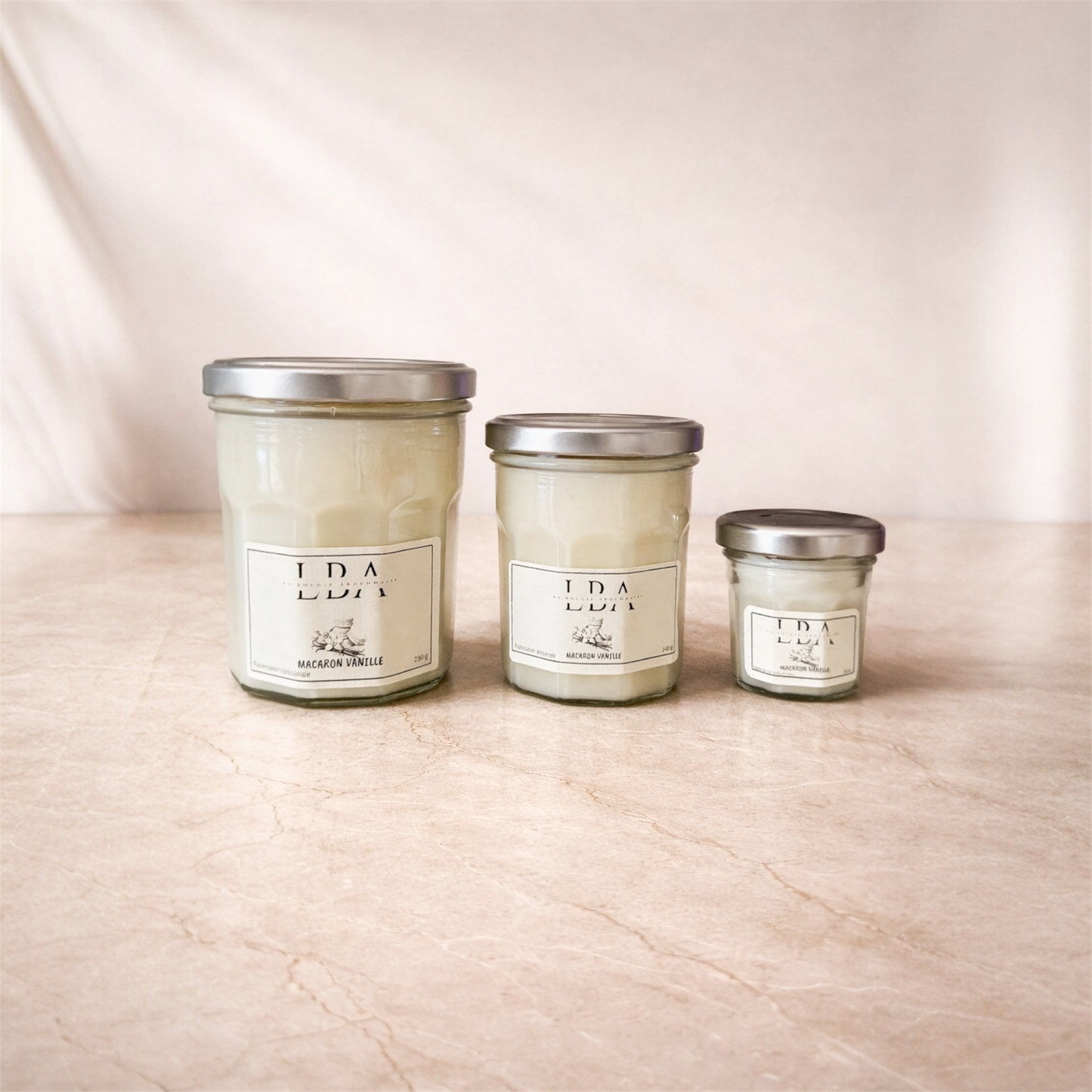 Bougie Parfumée Macaron Vanille