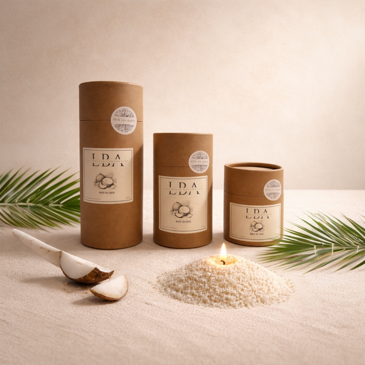 Sable de Bougie Parfumé Noix de Coco