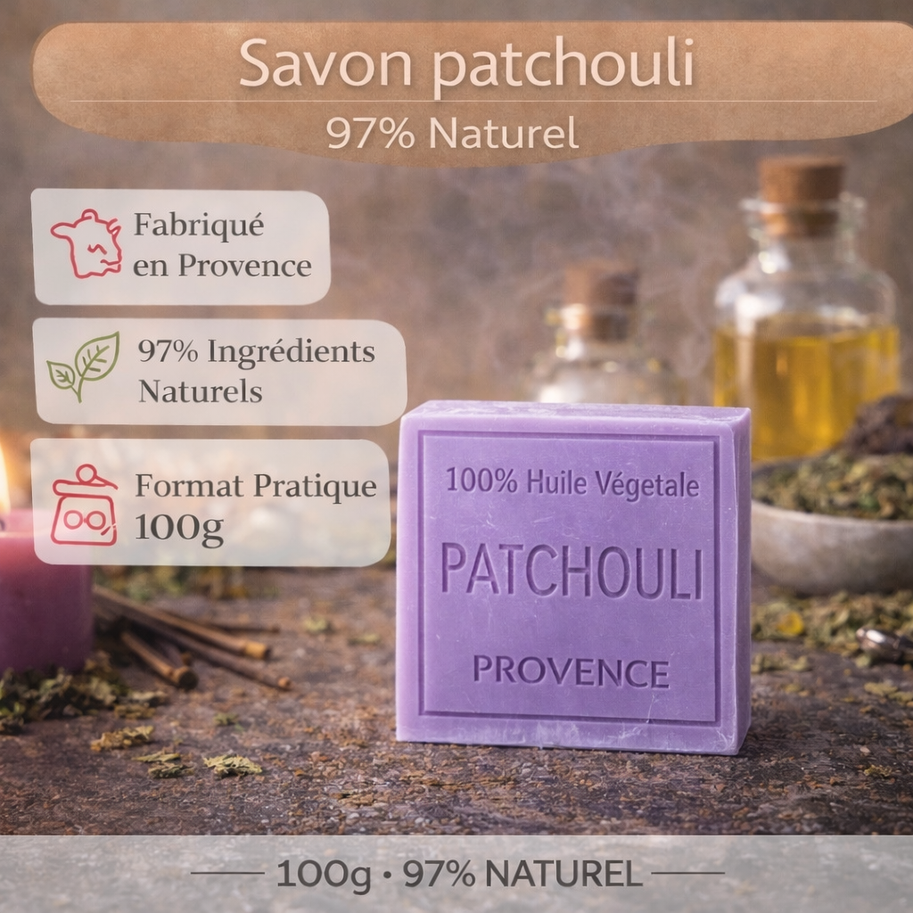 Savon Patchouli 100g - Artisanal parfum de Grasse