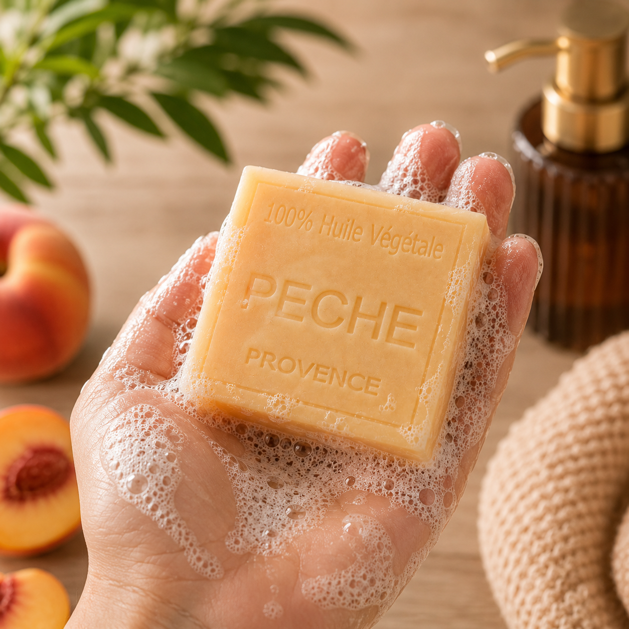 Savon Pêche 100g - Artisanal parfum de Grasse