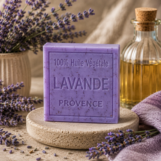 Savon Lavande exfoliant 100g - Artisanal parfum de Grasse