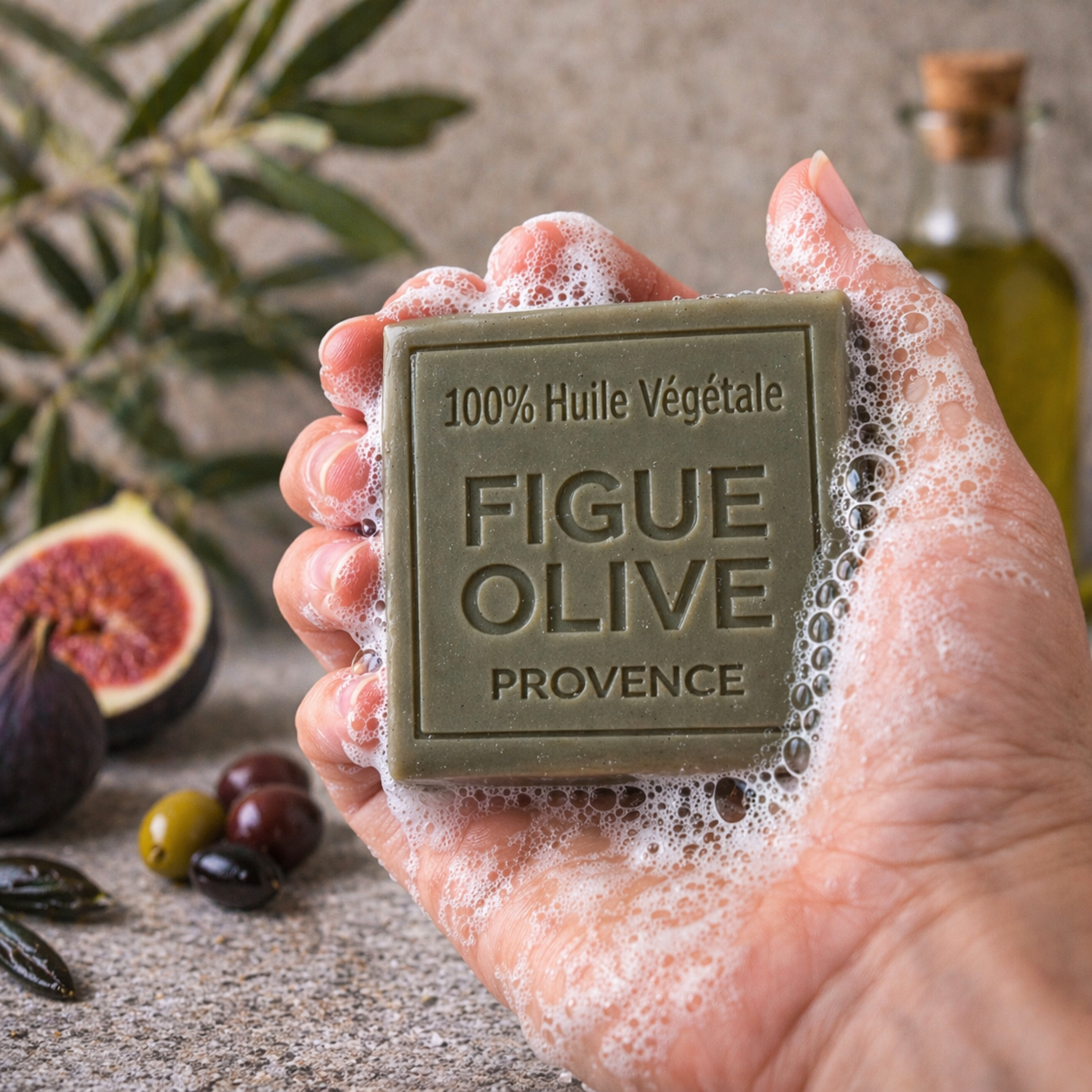 Savon Figue Olive 100g - Artisanal parfum de Grasse