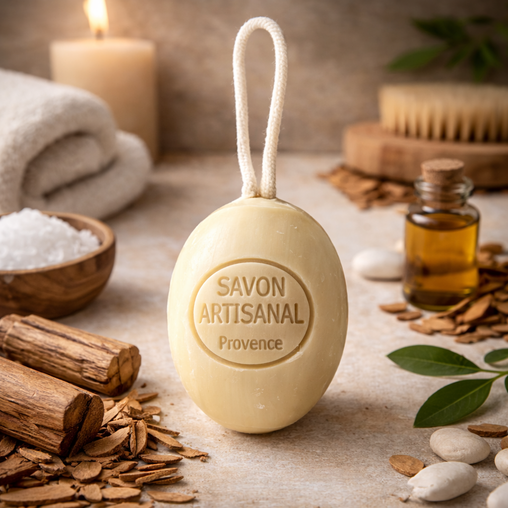 Savon Santal sur corde 200g – Savon artisanal parfum de Grasse