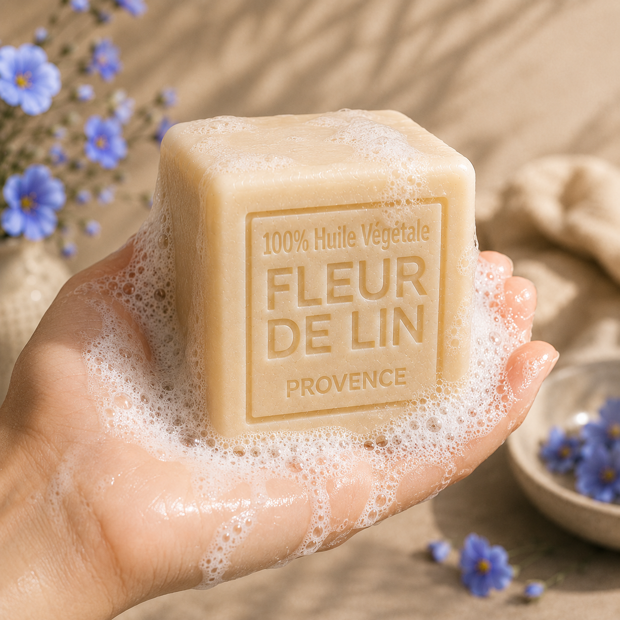 Savon Fleur de Lin 260g - Artisanal parfum de Grasse