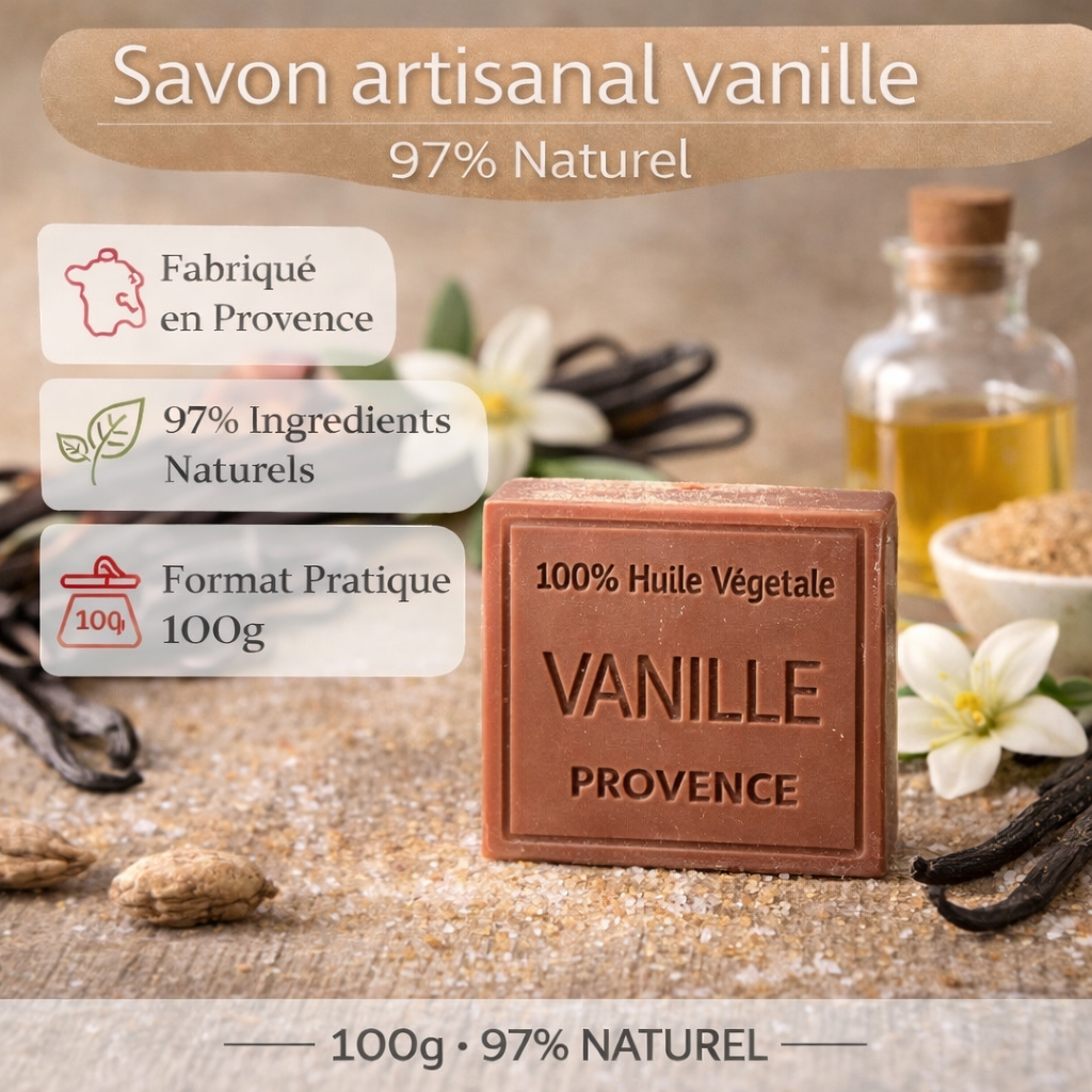 Savon vanille 100g - Artisanal parfum de Grasse