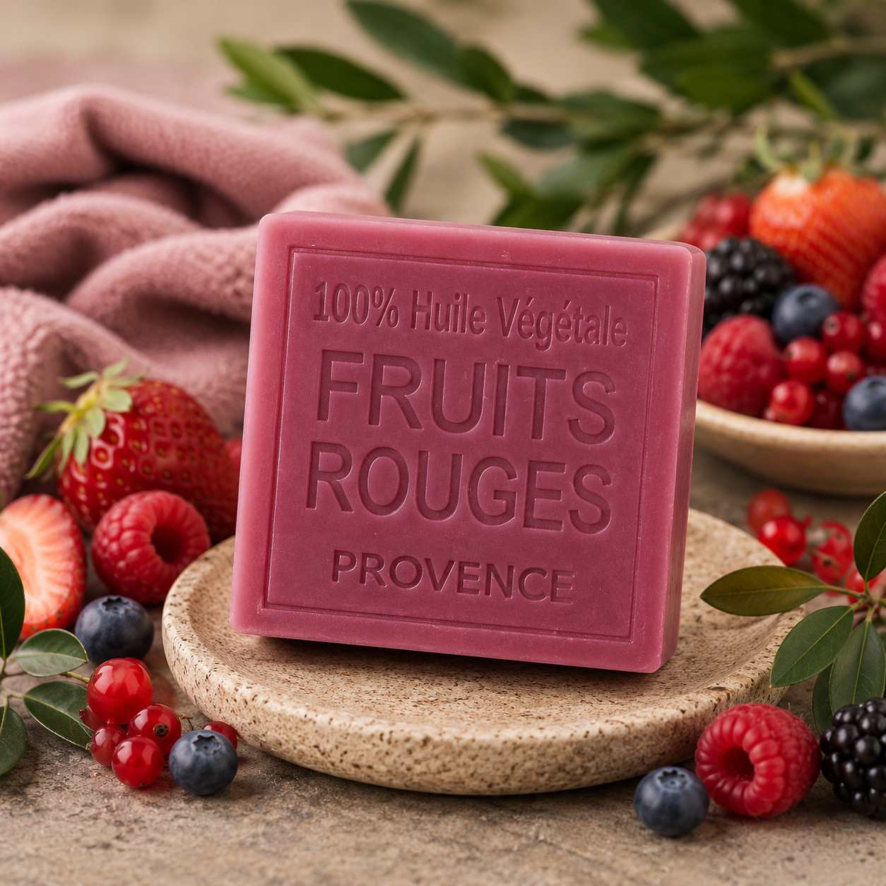 Savon Fruits rouge 100g - Artisanal parfum de Grasse