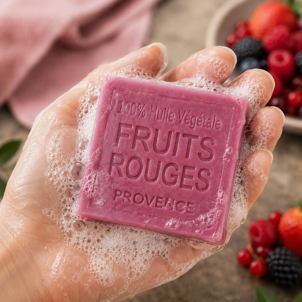 Savon Fruits rouge 100g - Artisanal parfum de Grasse