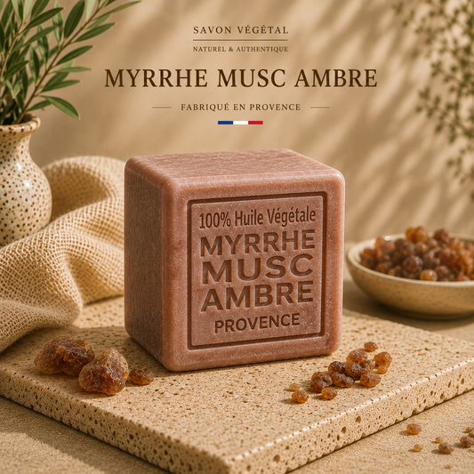 Savon Myrrhe Musc Ambre 260g - Artisanal parfum de Grasse