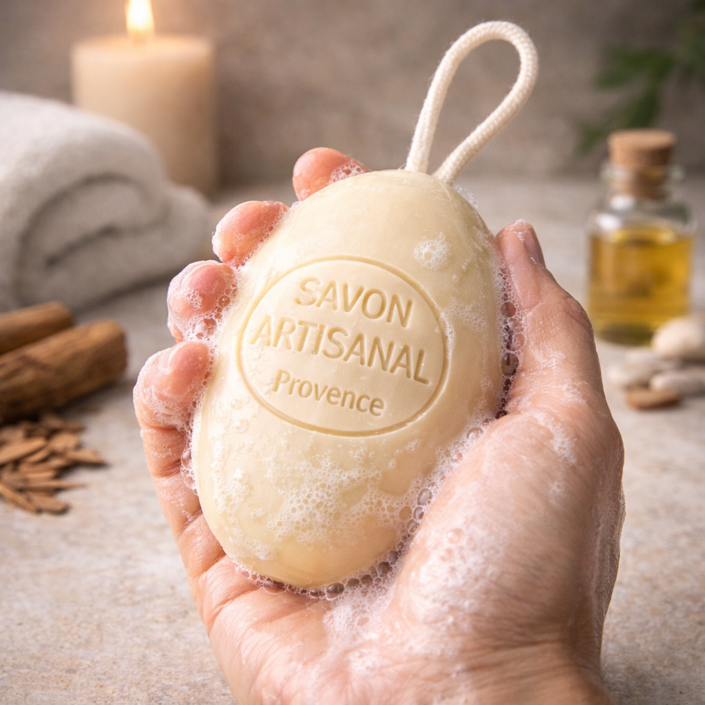 Savon Santal sur corde 200g – Savon artisanal parfum de Grasse