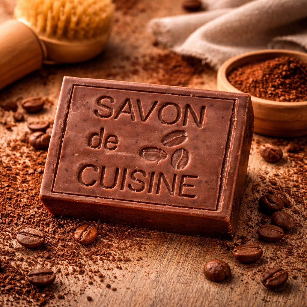 Savon de Cuisine exfoliant au Café 100g – Savon artisanal anti-odeurs pour les mains