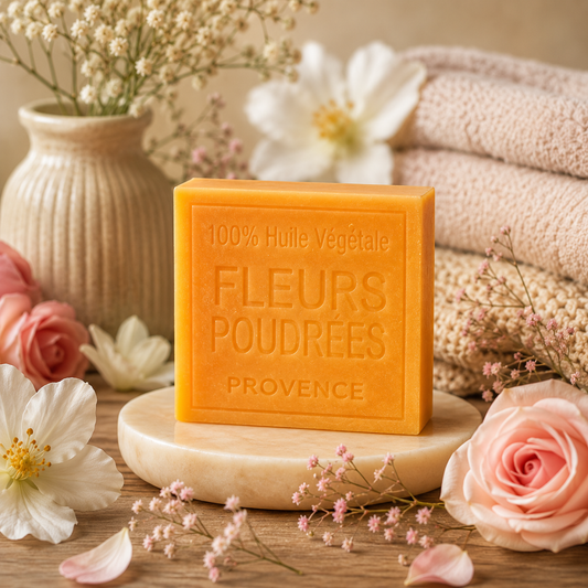 Savon Fleurs poudrées 100g - Artisanal parfum de Grasse