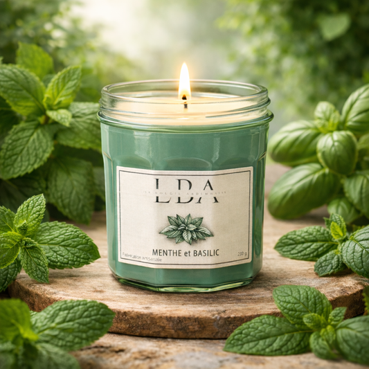 Bougie parfumée Menthe et Basilic 230g