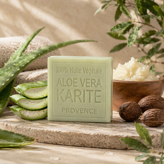 Savon Aloé Véra Karité 100g - Artisanal parfum de Grasse