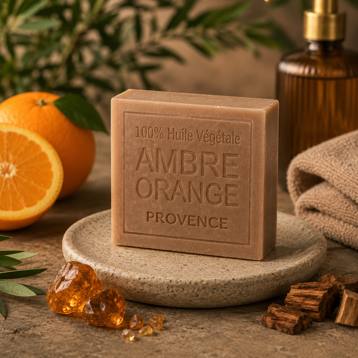 Savon Ambre et Orange 100g - Artisanal parfum de Grasse