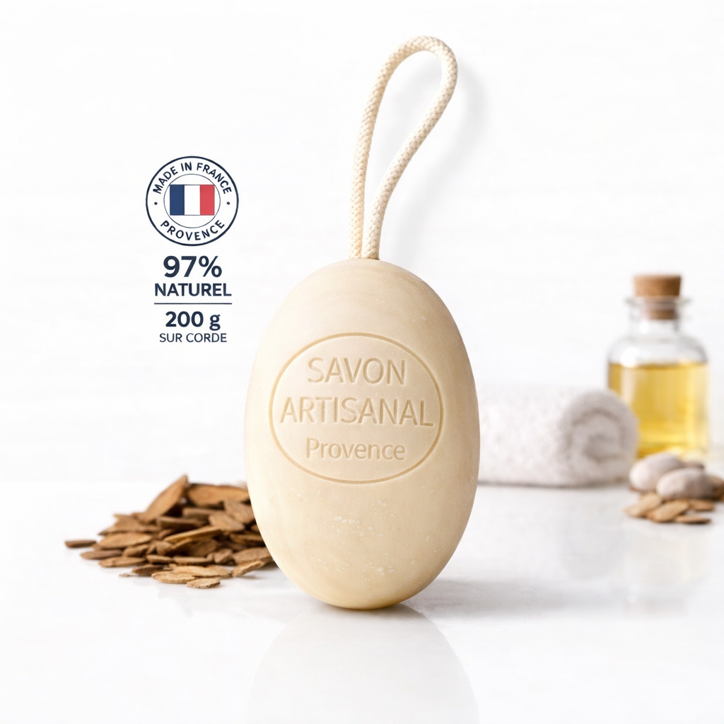 Savon Santal sur corde 200g – Savon artisanal parfum de Grasse