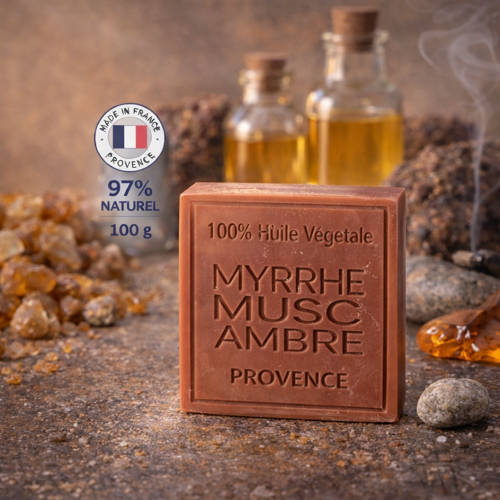 Savon Myrrhe Musc Ambre 100g - Artisanal parfum de Grasse
