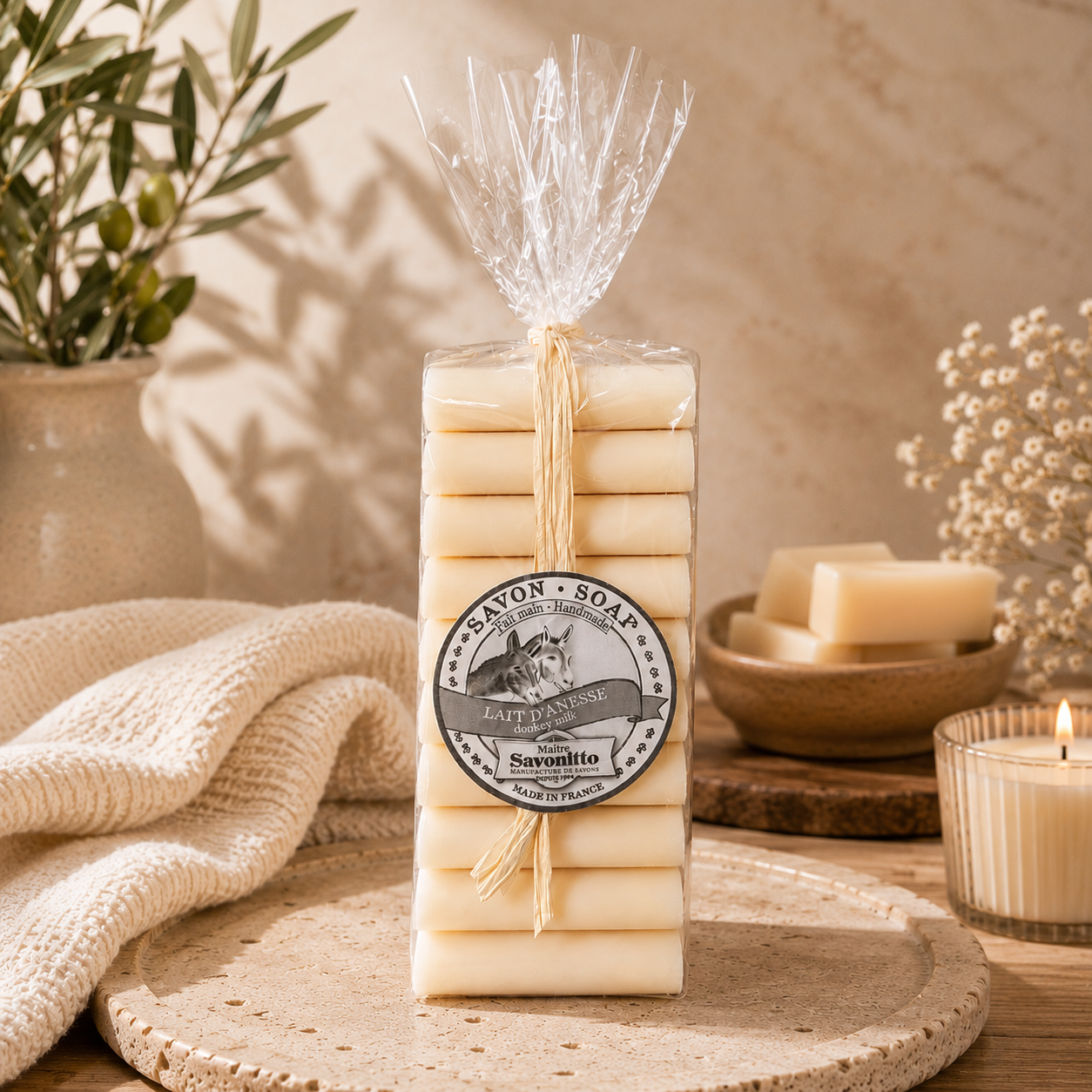 Lot de savons au lait d’ânesse 24g – Savons artisanaux parfumés