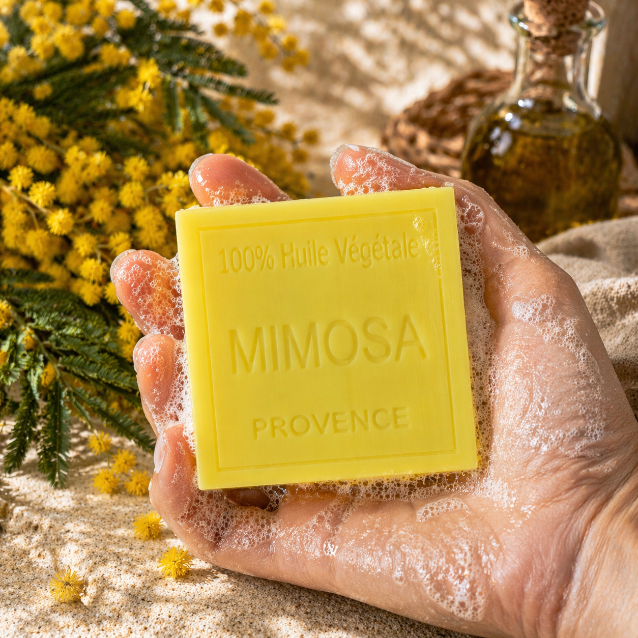 Savon Mimosa 100g - Artisanal parfum de Grasse