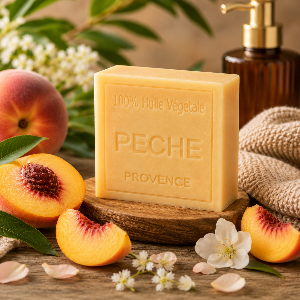 Savon Pêche 100g - Artisanal parfum de Grasse