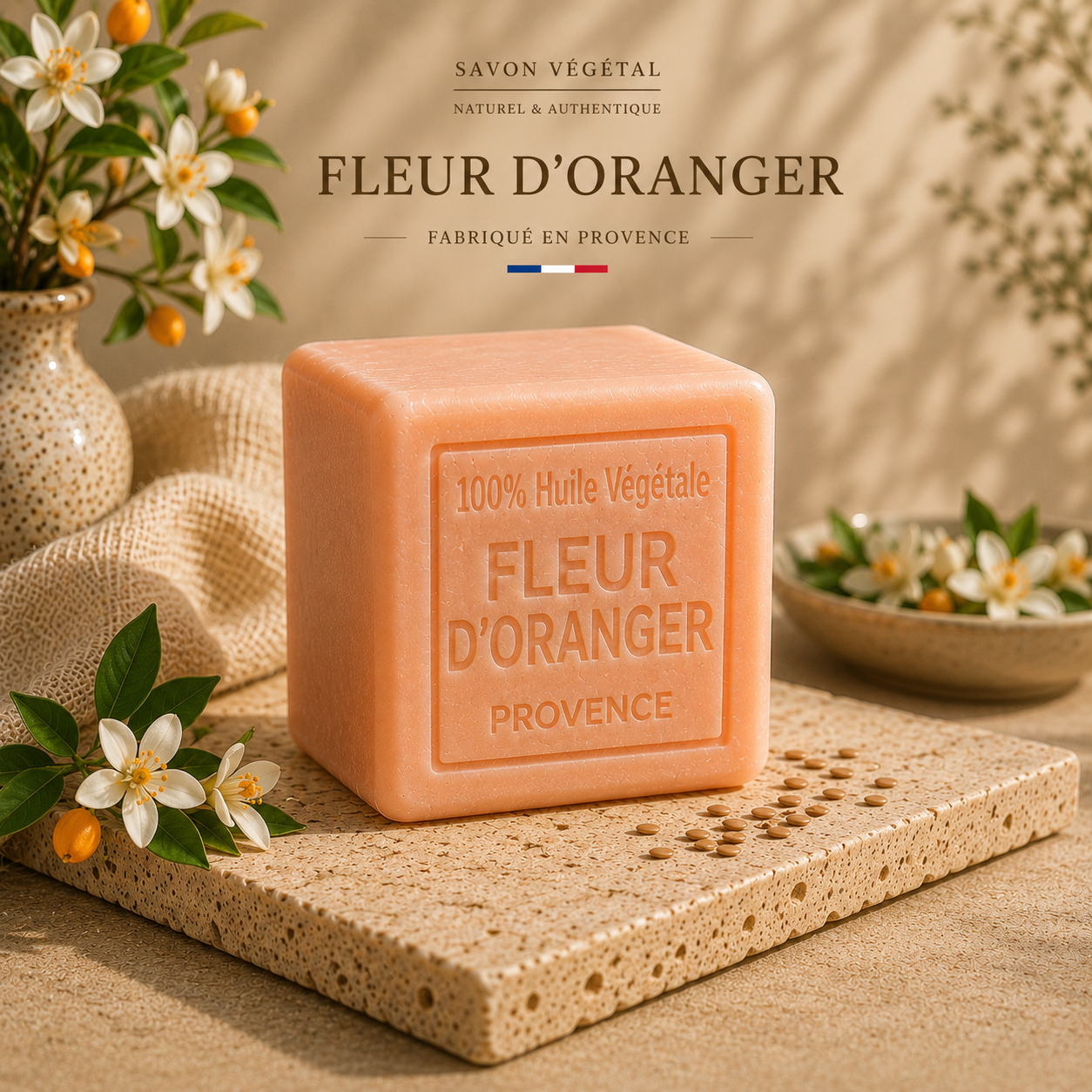 Savon Fleur d'oranger 260g - Artisanal parfum de Grasse