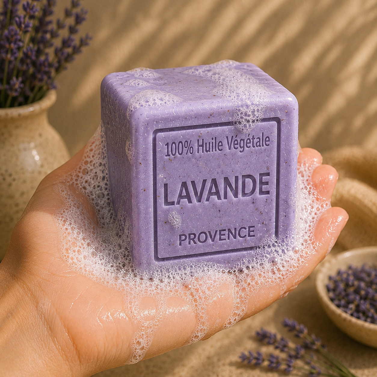 Savon Lavande exfoliant 260g - Artisanal parfum de Grasse