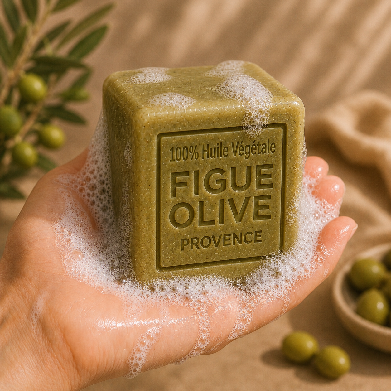 Savon Figue Olive 260g - Artisanal parfum de Grasse