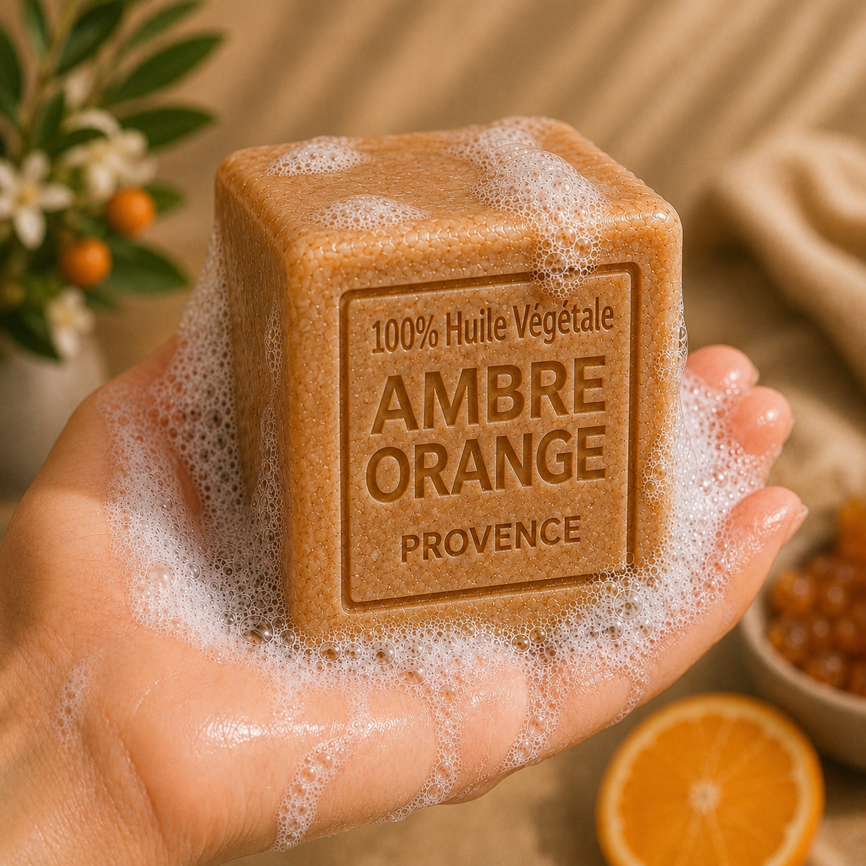 Savon Ambre et Orange 260g - Artisanal parfum de Grasse